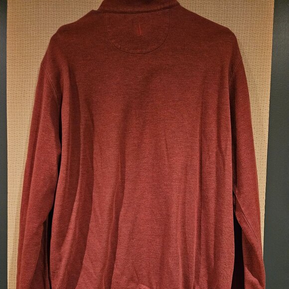 Johnnie-O Quarter-Zip Pullover – Rust Red | Casual Comfort Essential - Picture 5 of 7